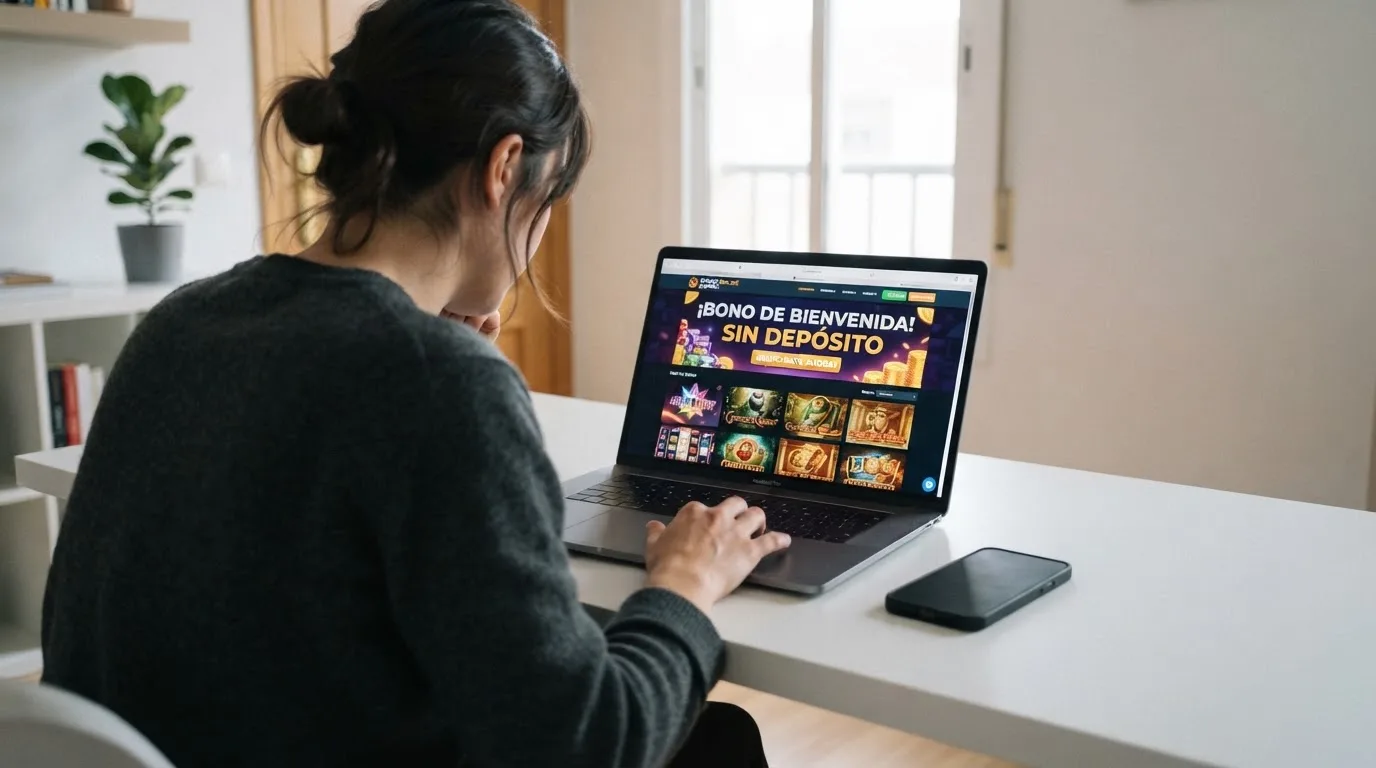 Interfaz de registro en un casino con licencia DGOJ donde se introduce un código promocional sin necesidad de realizar un depósito previo