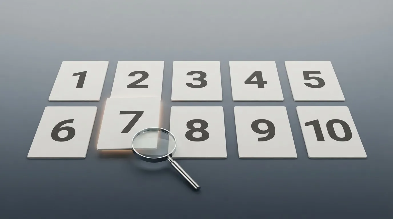 Tarjetas con el nombre de diez casinos de bingo online dispuestas sobre un fondo con el logotipo de la DGOJ y una lupa sobre una de ellas