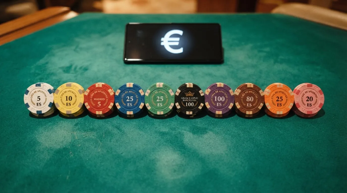 Collage con las fichas o logotipos de los diez casinos online con licencia DGOJ analizados en esta guía