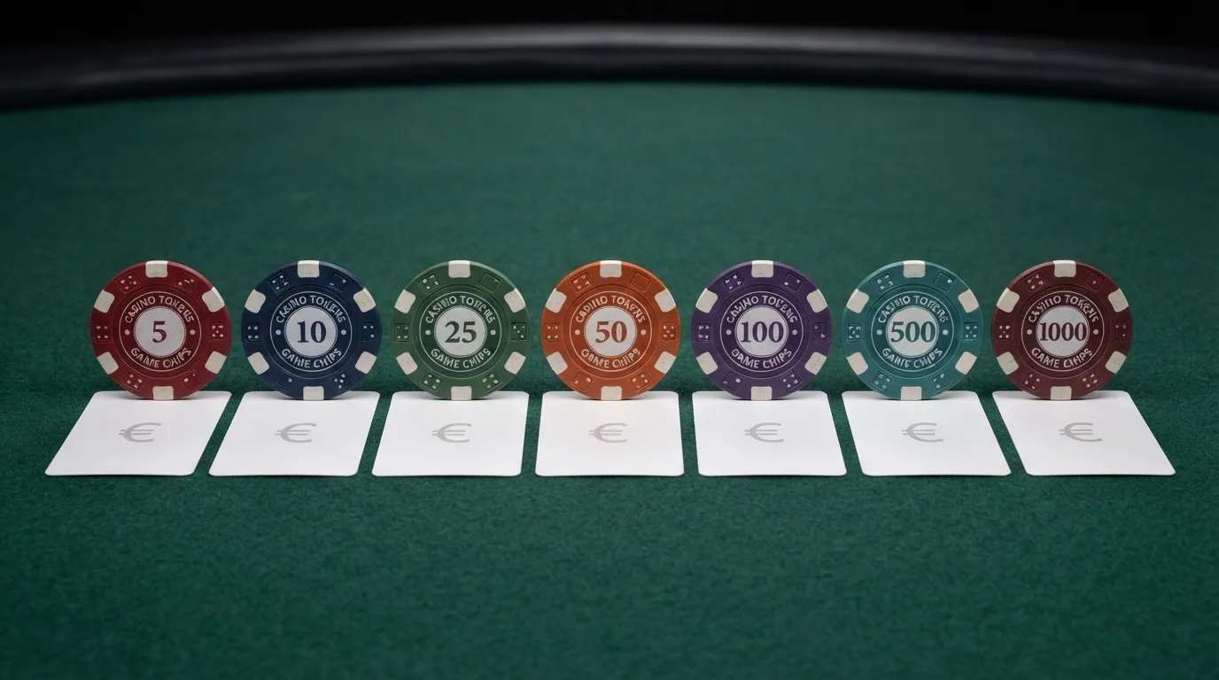 Fichas y logotipos de varios casinos online españoles ordenados para comparar sus bonos sin depósito