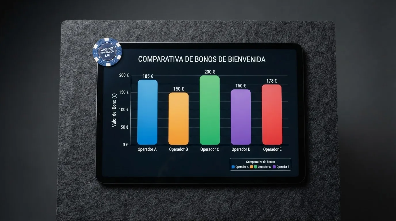 Tabla con los logotipos y las condiciones principales de los 10 operadores analizados, ordenados por solidez de su oferta de bienvenida