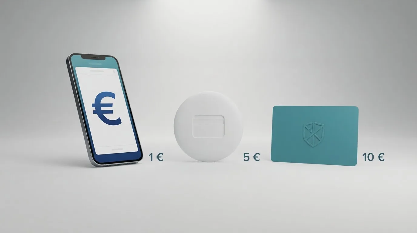 Pantalla dividida con los logotipos de Bizum, PayPal y Paysafecard junto a importes mínimos de depósito en euros